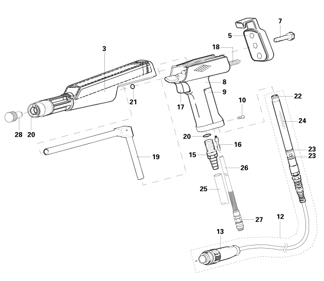 Powder Gun Spare Parts (Replacement) Non OEM Part Compatible with Certain Gema Products